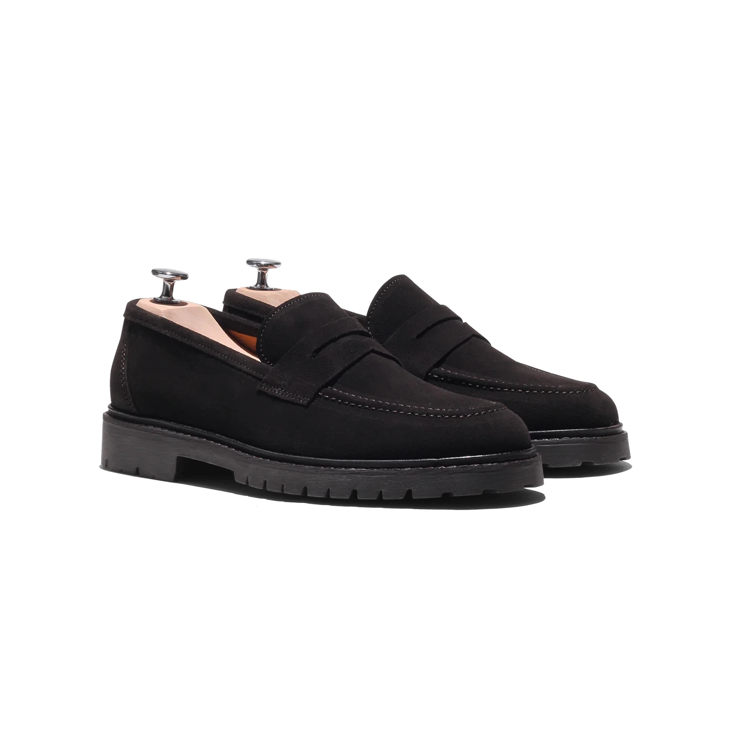 Mika-Mocassin en velours marron