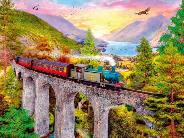 Puslespill Autumn Viaduct 1500 brikker, Ravensburger