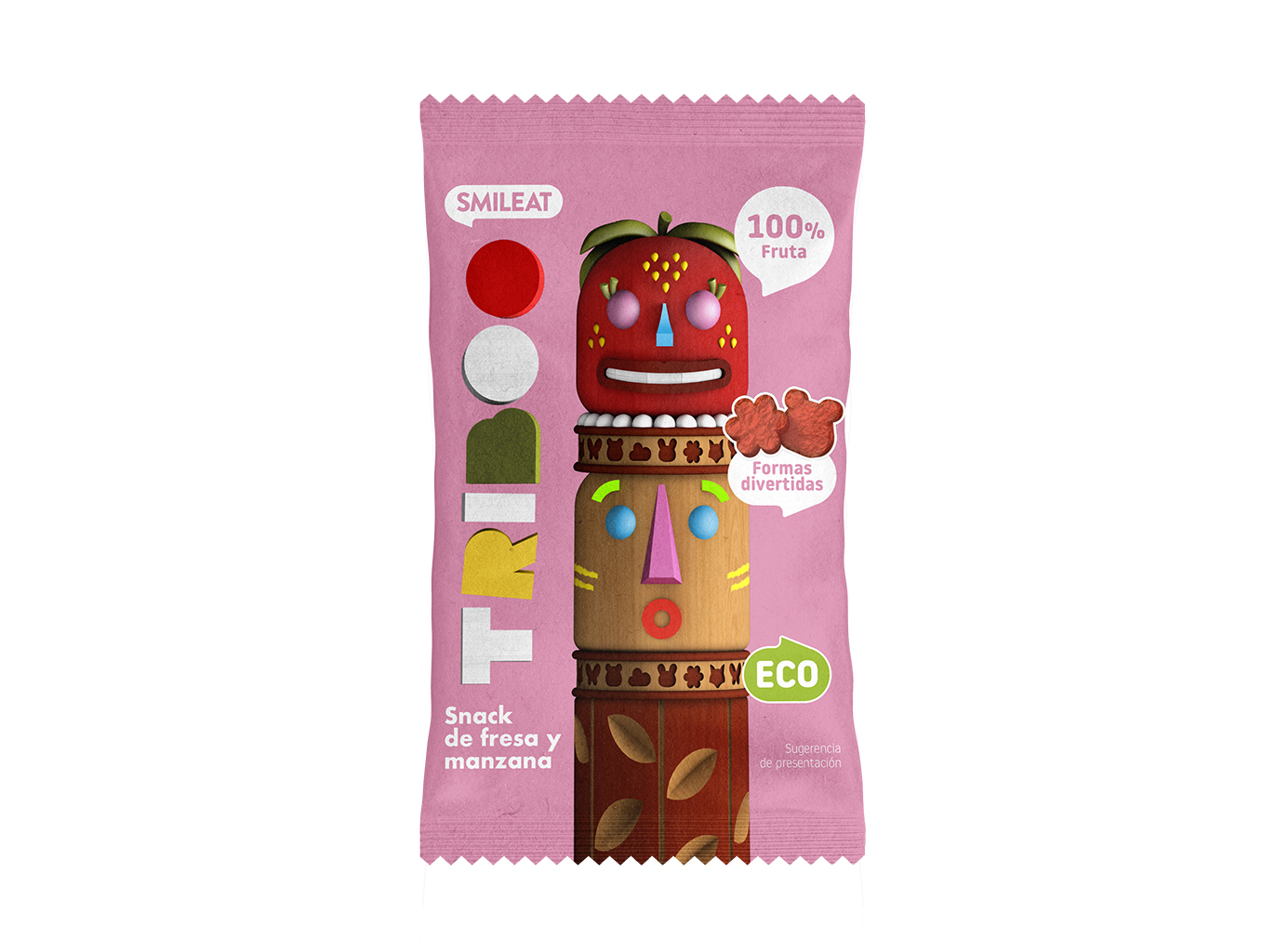 SNACK FRUTA SMILEAT MAÇÃ E MORANGO BIO 25G