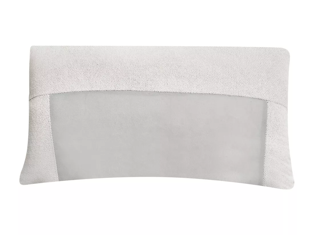 Chaise longue en tissu blanc cassé VIZILLE