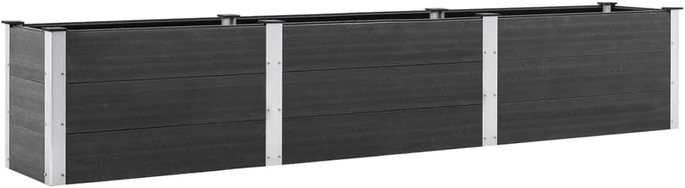 vidaXL Garten-Hochbeet 300x50x54 cm WPC Grau