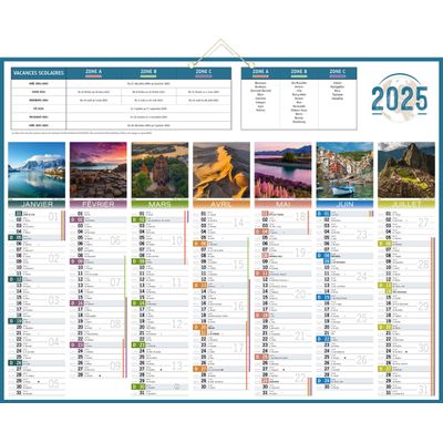 Calendrier bancaire illustré année civile BOUCHUT 