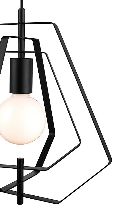 Suspension Nedoki GoodHome E27 noir mat