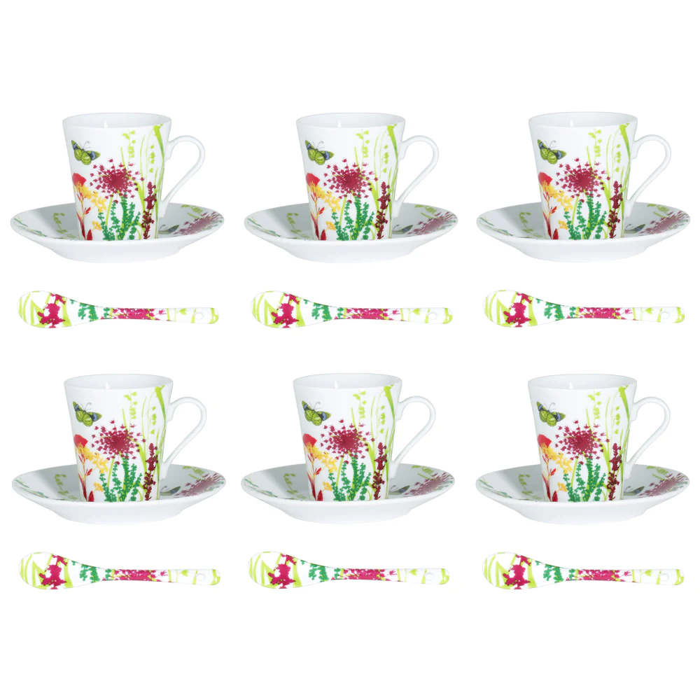 Coffret de 6 tasses, sous-tasses et cuillères Tutti Fiori 16 cl Table