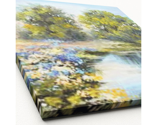 Canvas schilderij Rivier in het bos I 40x40 cm