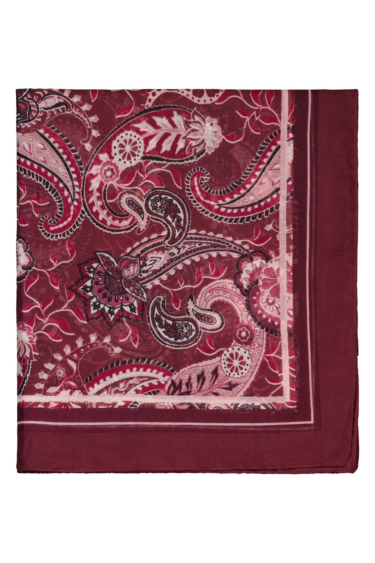 Sjaal met paisley print Multi Pink