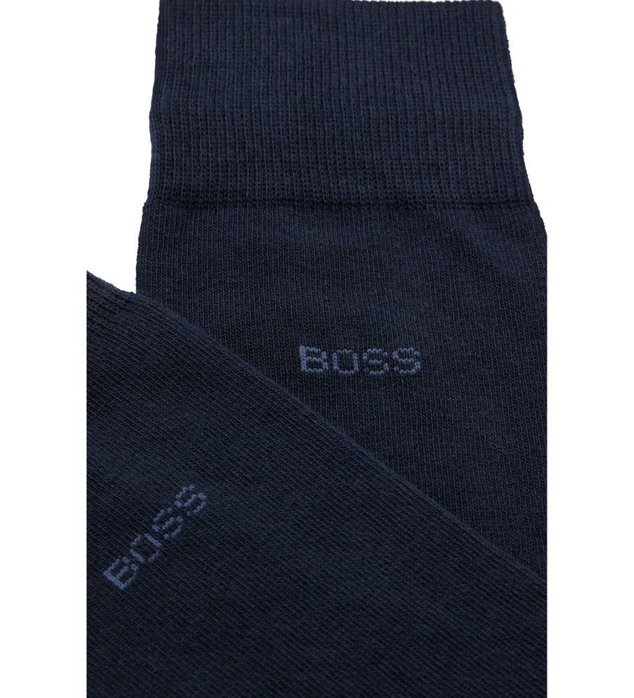 Pacote com 2 pares de meias BOSS na cor azul marinho