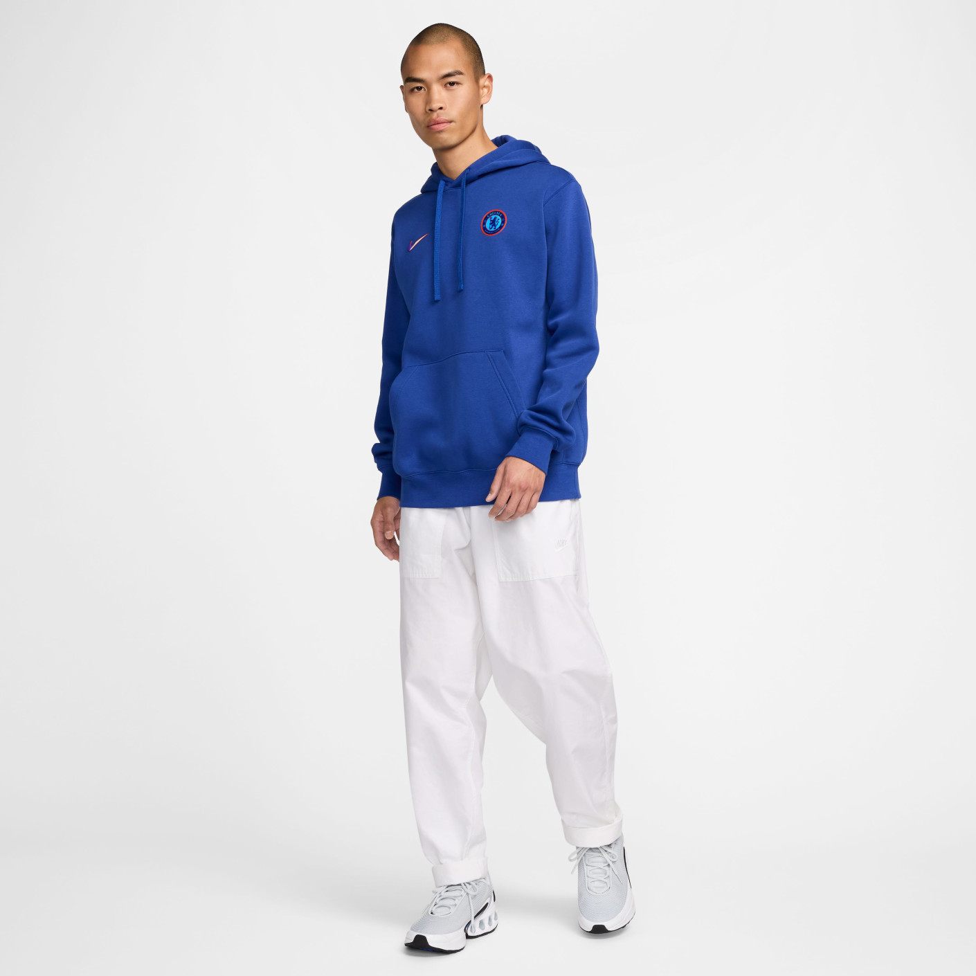 Nike Chelsea Club Hoodie 2024-2025 Blauw Lichtblauw Oranje