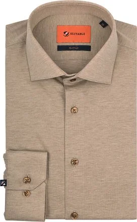 Suitable Overhemd Pique Beige KN11-04 Piq Sand kopen