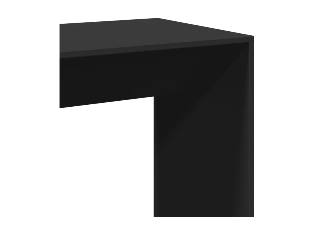 Table de bar noir 102x50x103,5 cm bois d'ingénierie