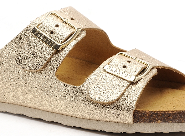 Plakton mules et sabots plats femme beta or