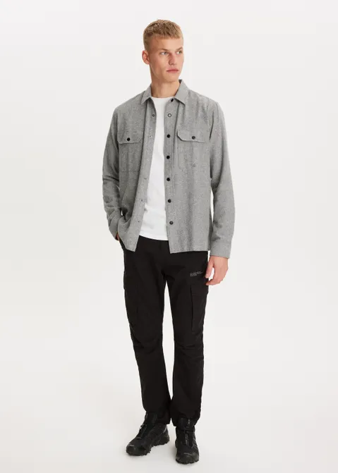 Overshirt met zakken antraciet (ANT.MEL)