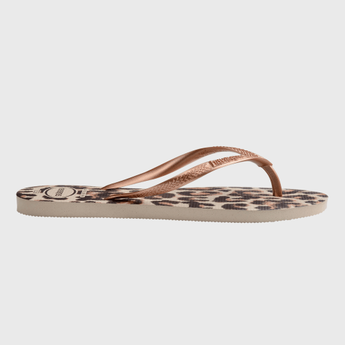 Tongs Femme Slim Animals Beige Léopard