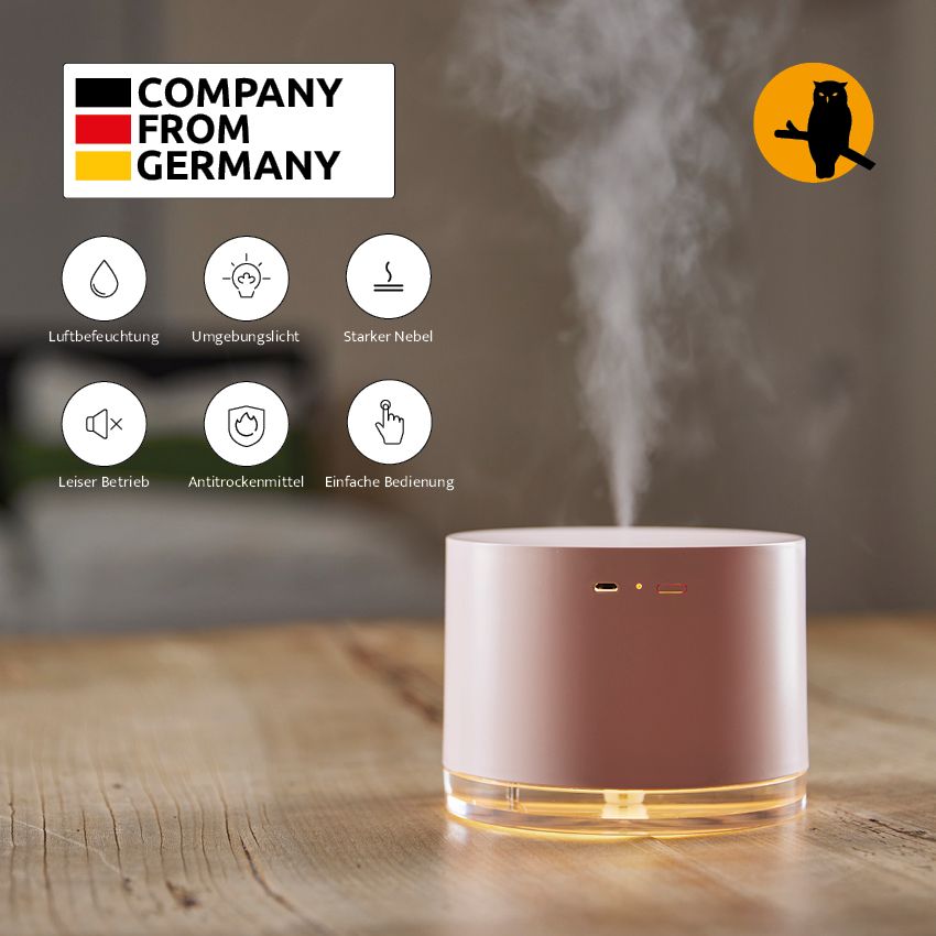 Nachtwaechter Luftbefeuchter Mina pink