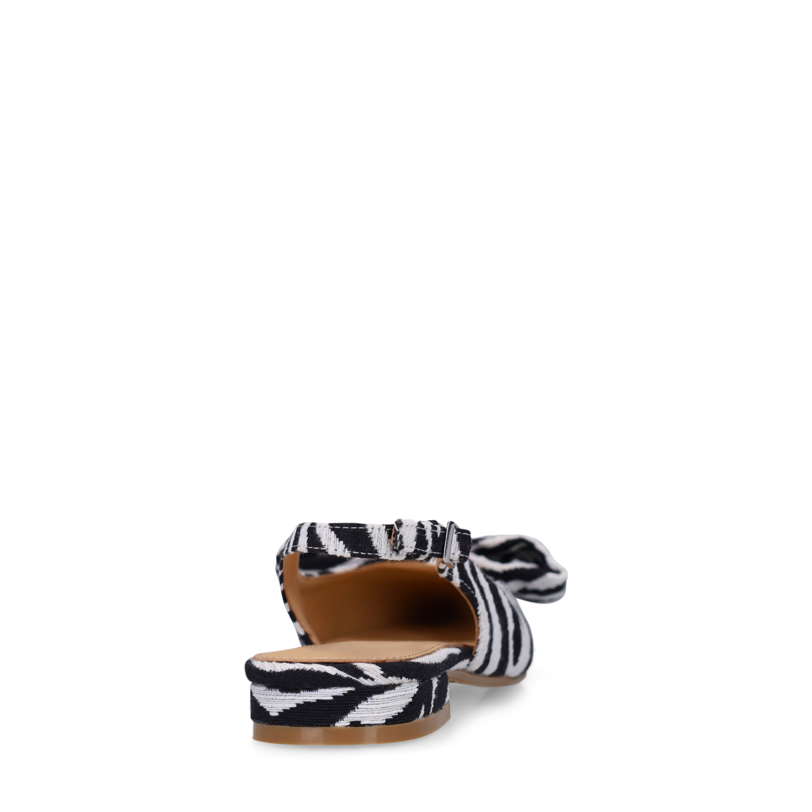 Off white zebra slingbacks met strik