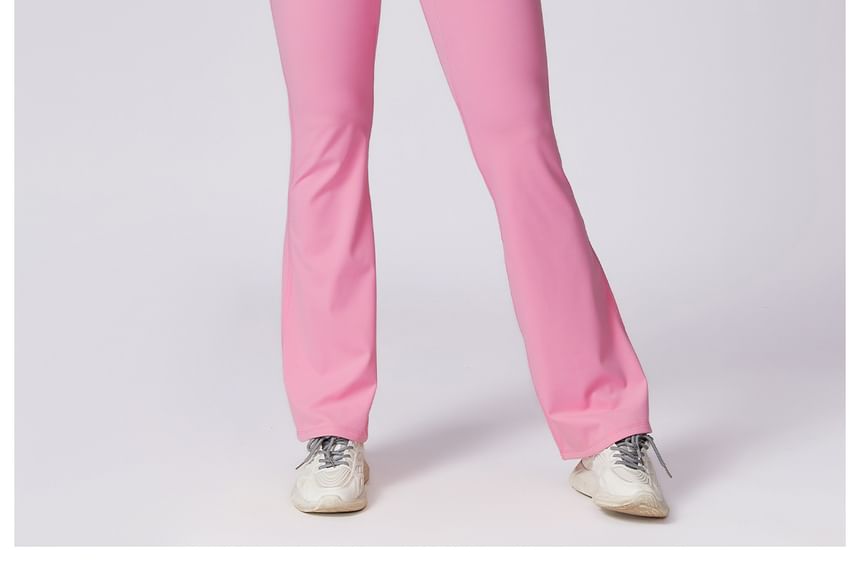 Skinniano - Hoge taille effen bootcut joggingbroek