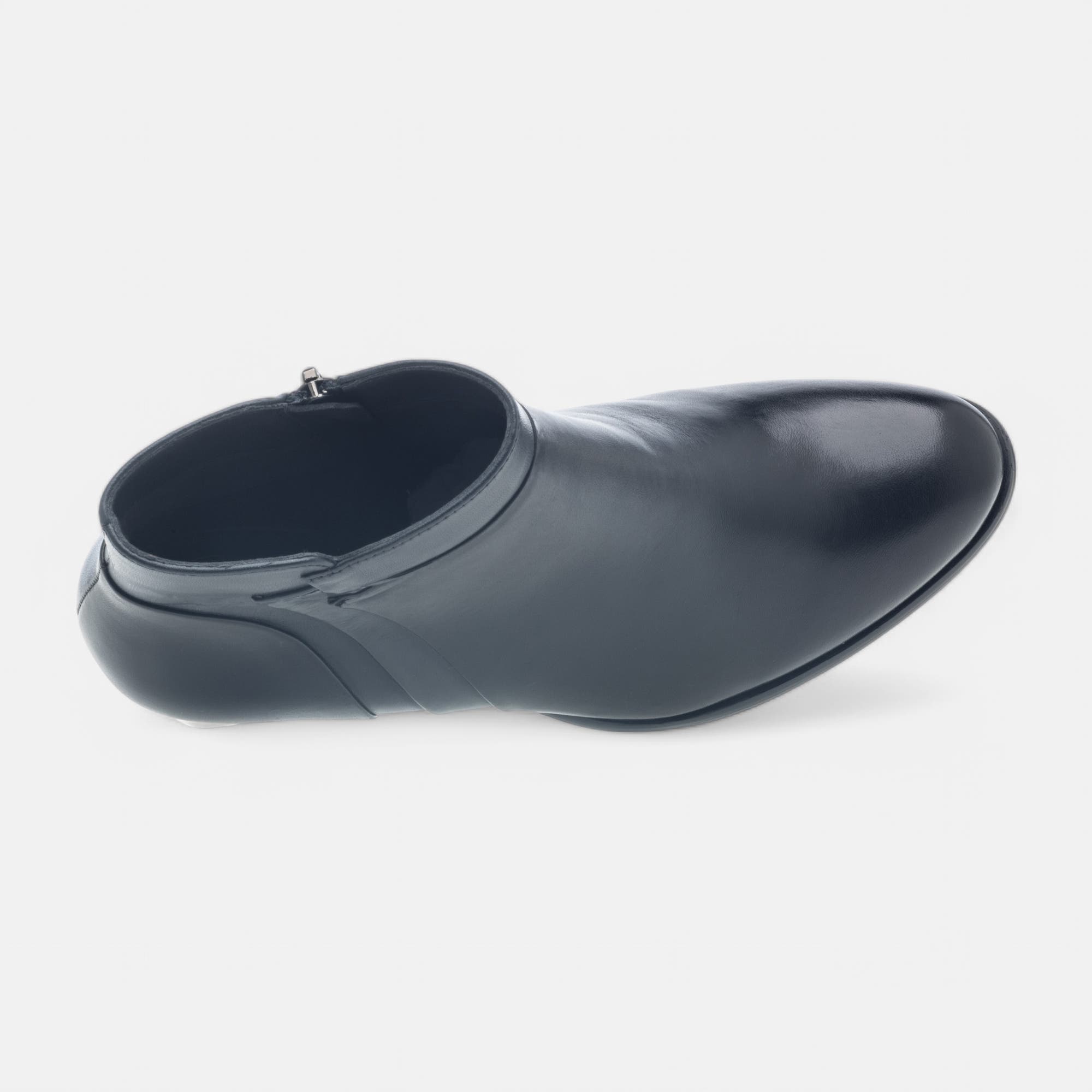 Bottines à talon Femme en cuir noir