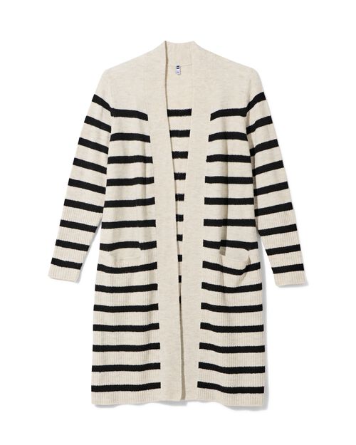 gilet maillé Lana pour femmes blanc/noir