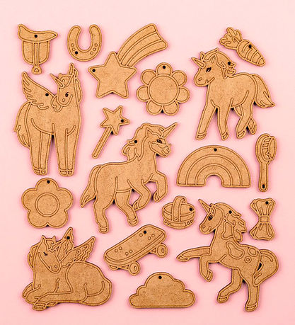 Crateit Kreatives Spielset - Einhorn - Holz - Regenbogenfreunde