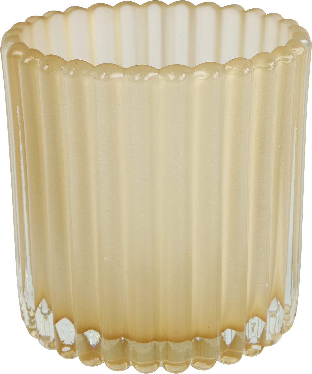 Countryfield waxinelichthouder Wave beige D 9 H 9 cm