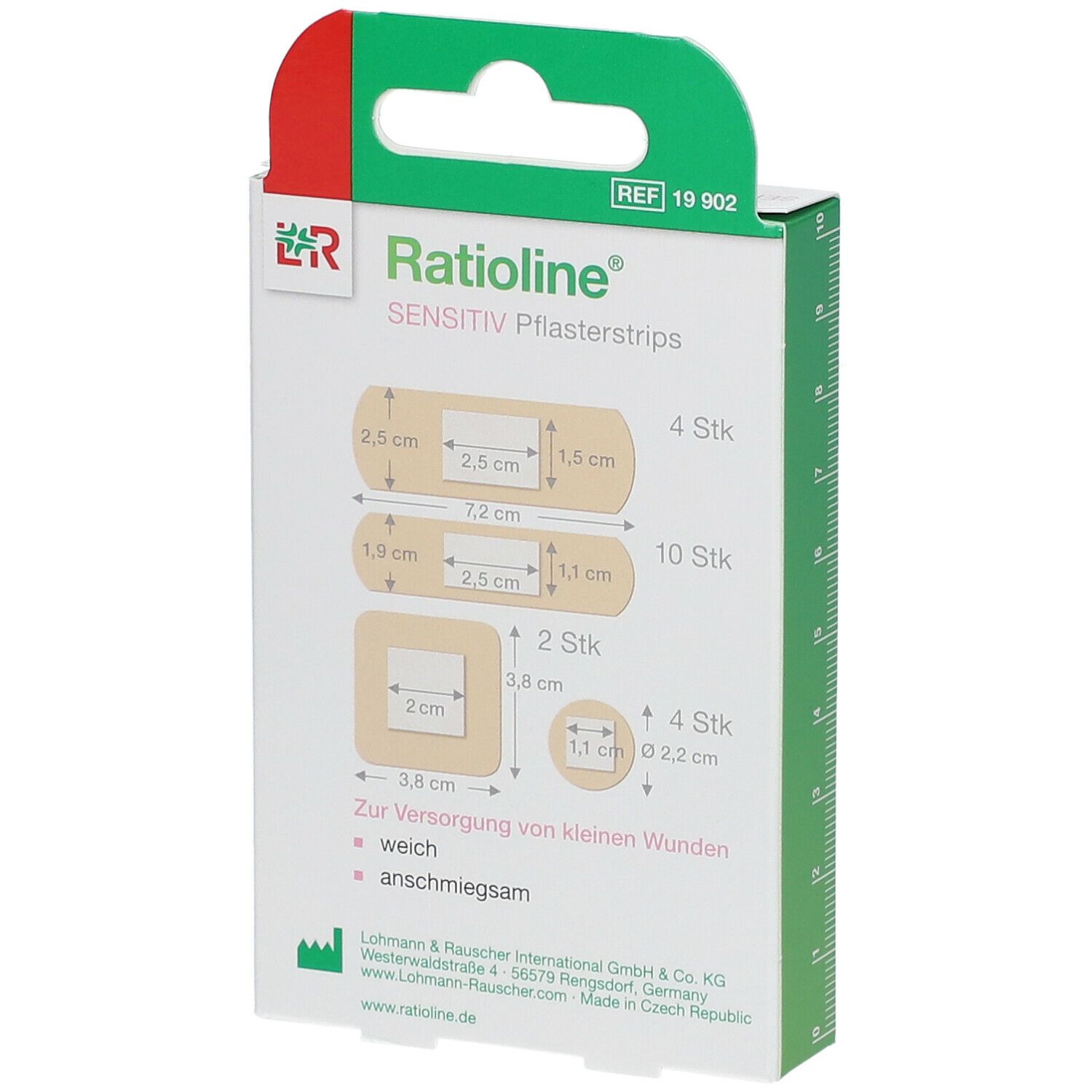 Ratioline® sensitive Pflaster Strips 4 Grössen