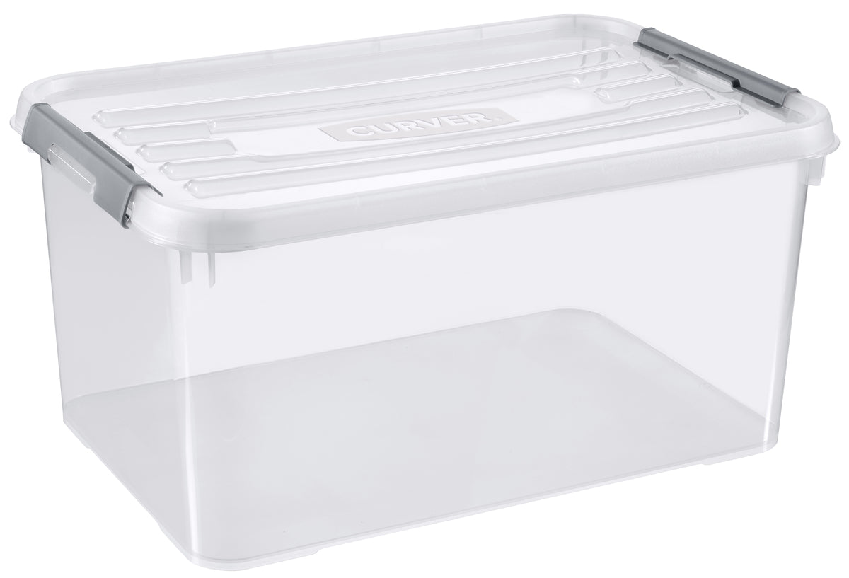 Curver Handy+ Opbergbox - 50L - 2 stuks - Transparant met deksel