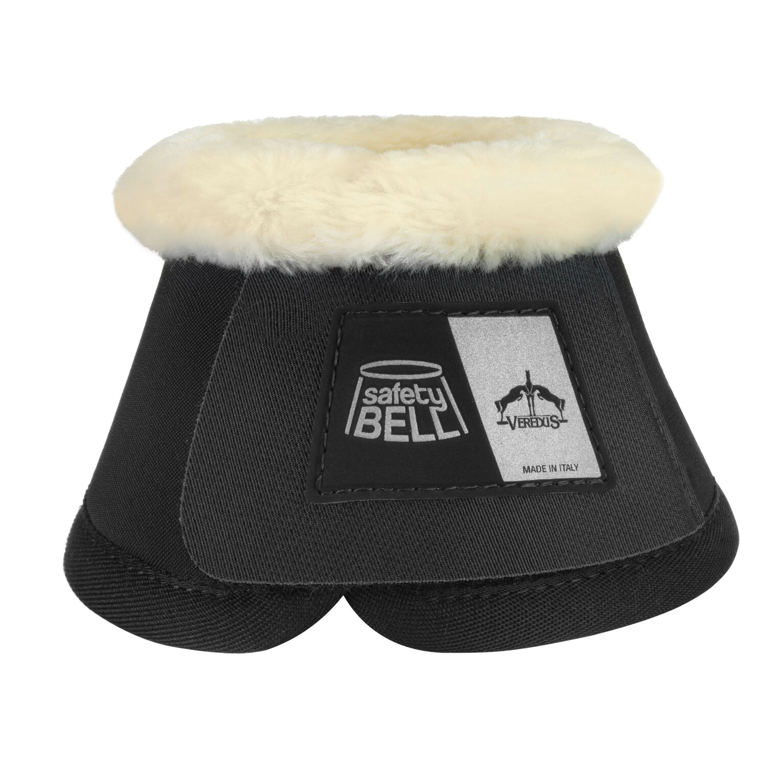 VEREDUS Hufglocken Light mit Kunstfell  - black