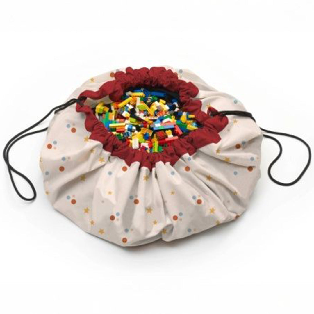 play&go speelkleed en opbergzak - circus - rood