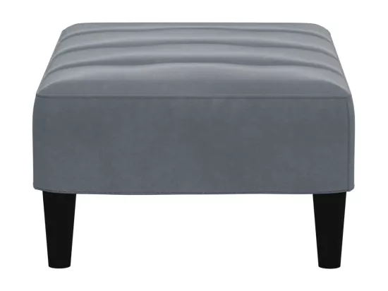 Repose-pied gris foncé 77x55x31 cm velours