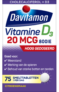 Davitamon D3 Forte Smelttabletten 75TB