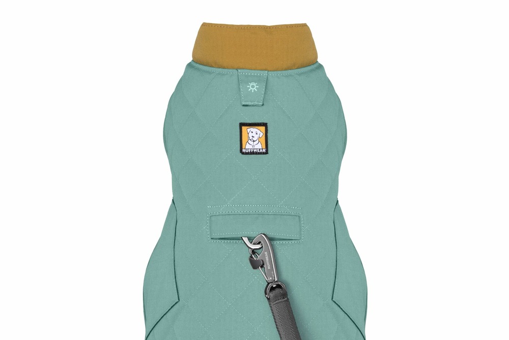Veste matelassée stumptown™ résistant aux intempéries avec passage pour laisse. Couleur: river rock green (vert sauge), taille: l