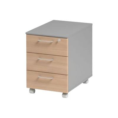Caisson mobile JAZZ+ - Profondeur 60 cm - 3 tiroirs - Hêtre ambré