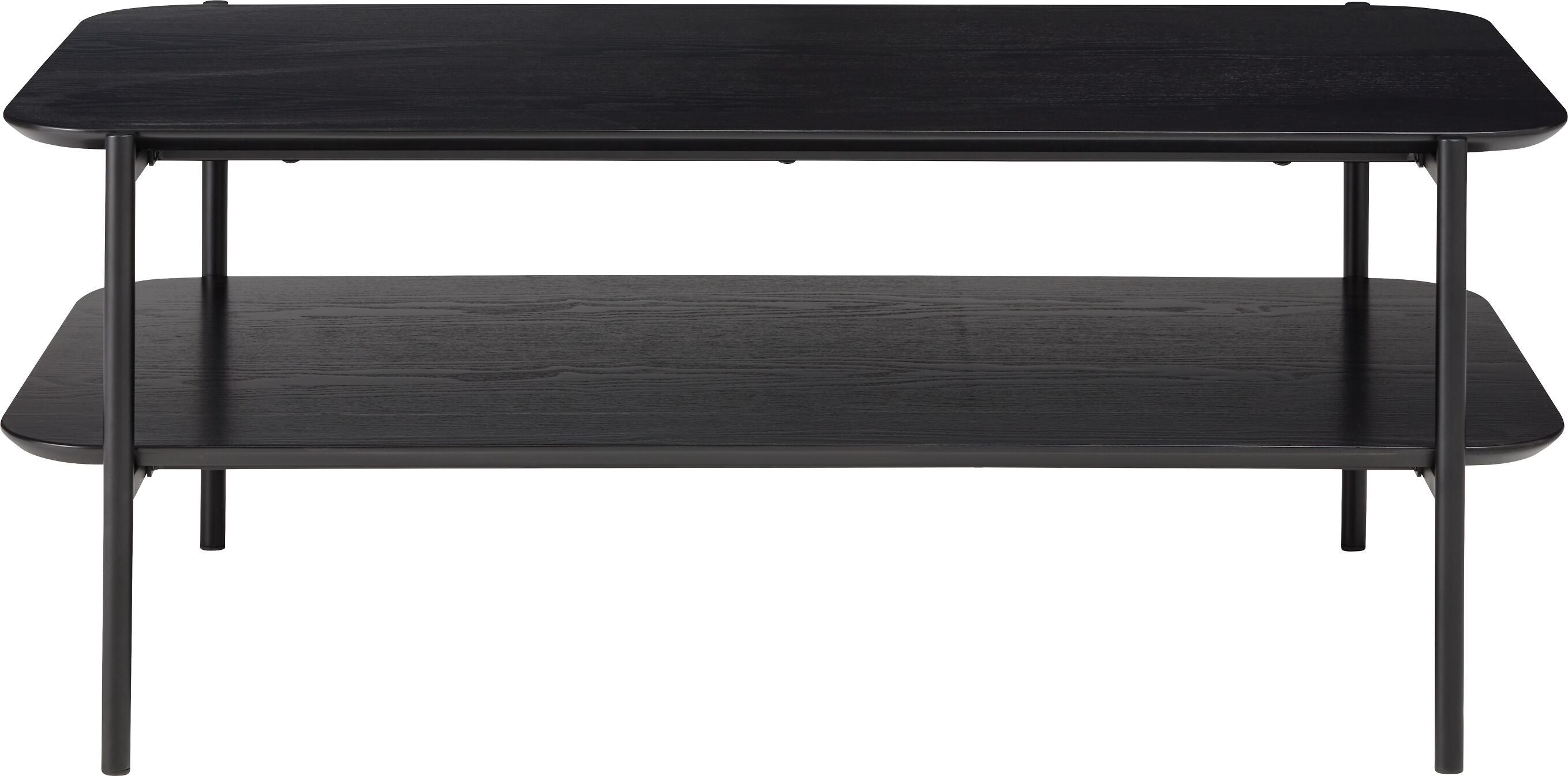 JENNIE Salontisch sz MDF/Eschefurn.Metal - Schwarz / B: 101.0 cm x T: 54.0 cm x H: 40.5 cm