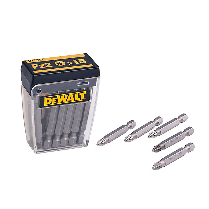 Coffret embouts de vissage PZ2 50 mm DeWalt Extreme, 15 pièces