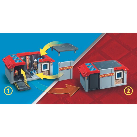 Caserne Pompiers transportable Playmobil City Action 71193