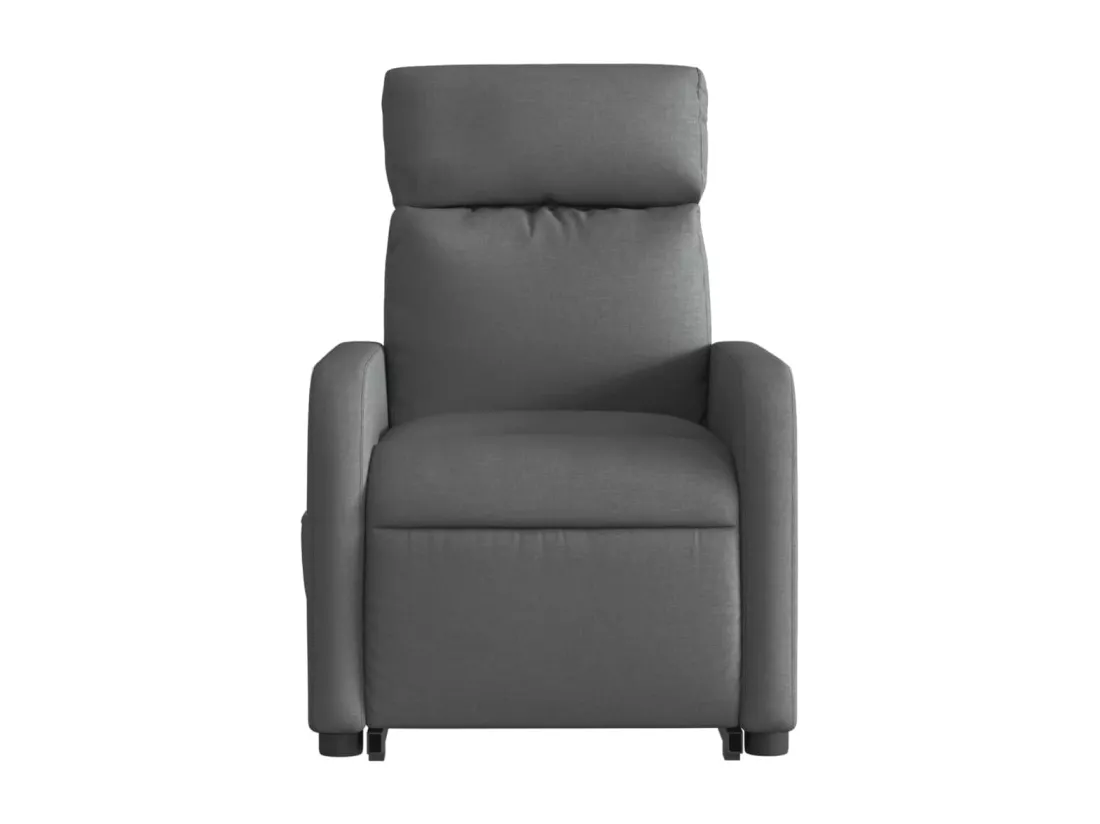 Fauteuil massant inclinable Gris foncé Tissu