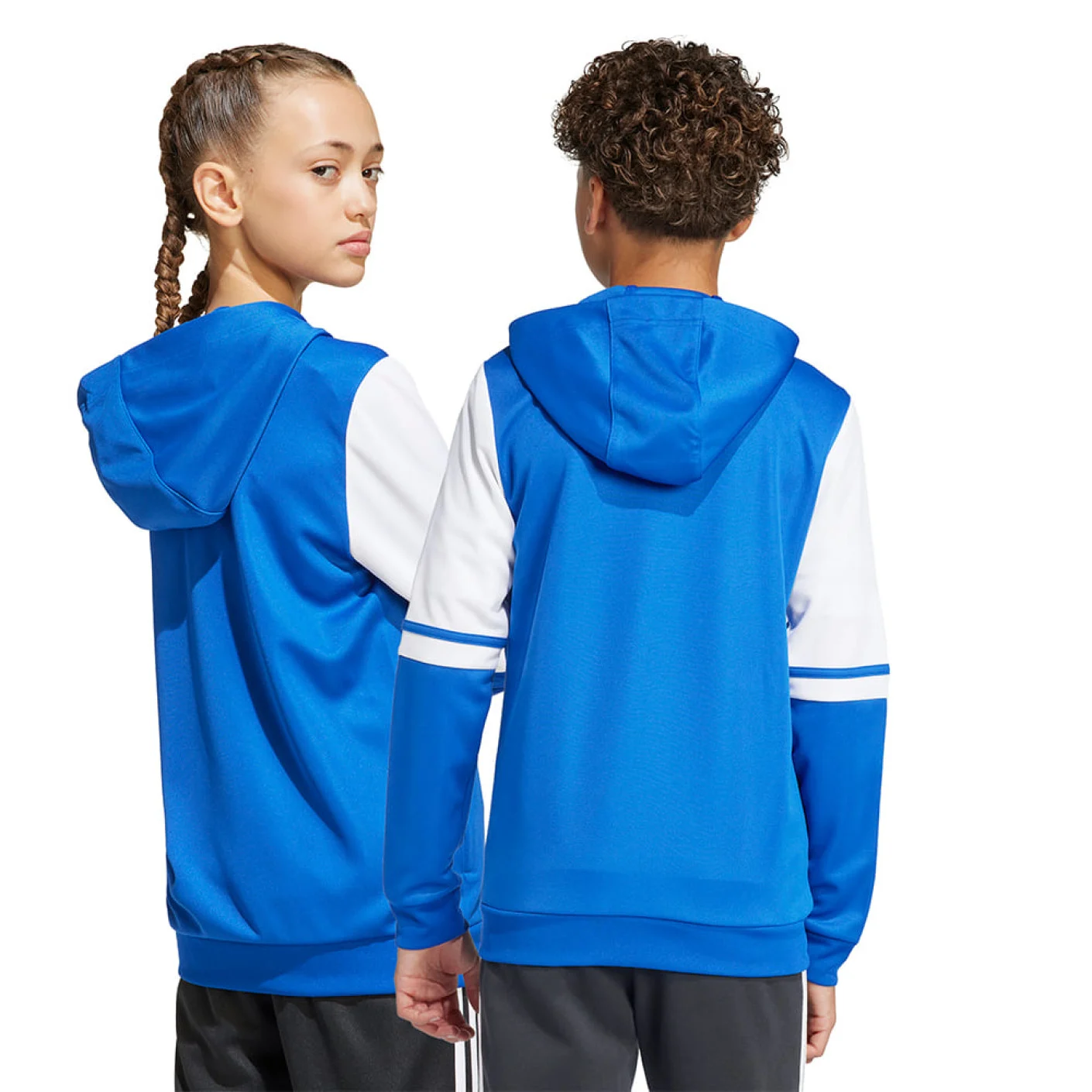 Adidas Squadra 25 Hooded Trainingsjack Kids Blauw Wit