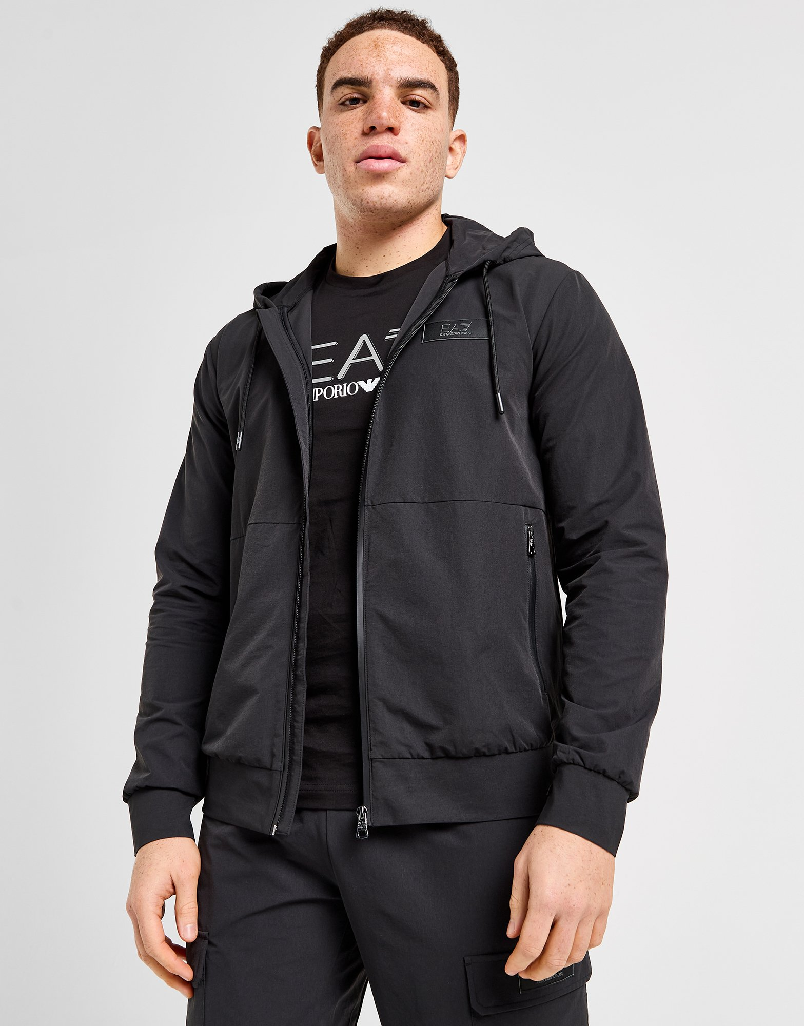 Emporio Armani EA7 Sweat à Capuche Zippé Tech Homme