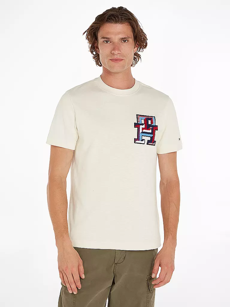 TOMMY HILFIGER T-Shirt Slim Fit beige