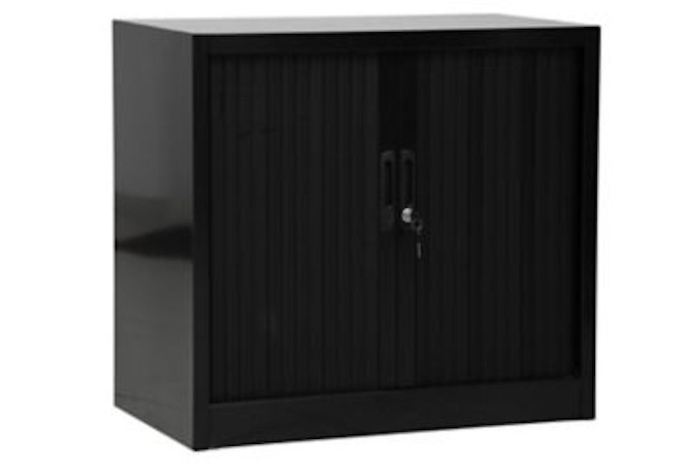 PROREGAL Rolluikkast Wezel 2 Plankhoogtes HxBxD 75 x 80 x 46 cm Zwart