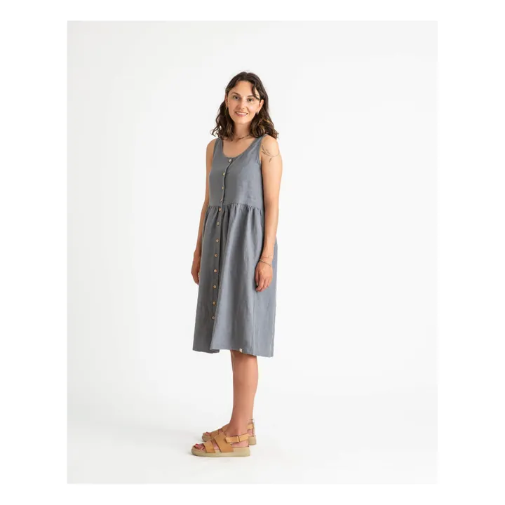Matona Robe Lin | Gris bleuté