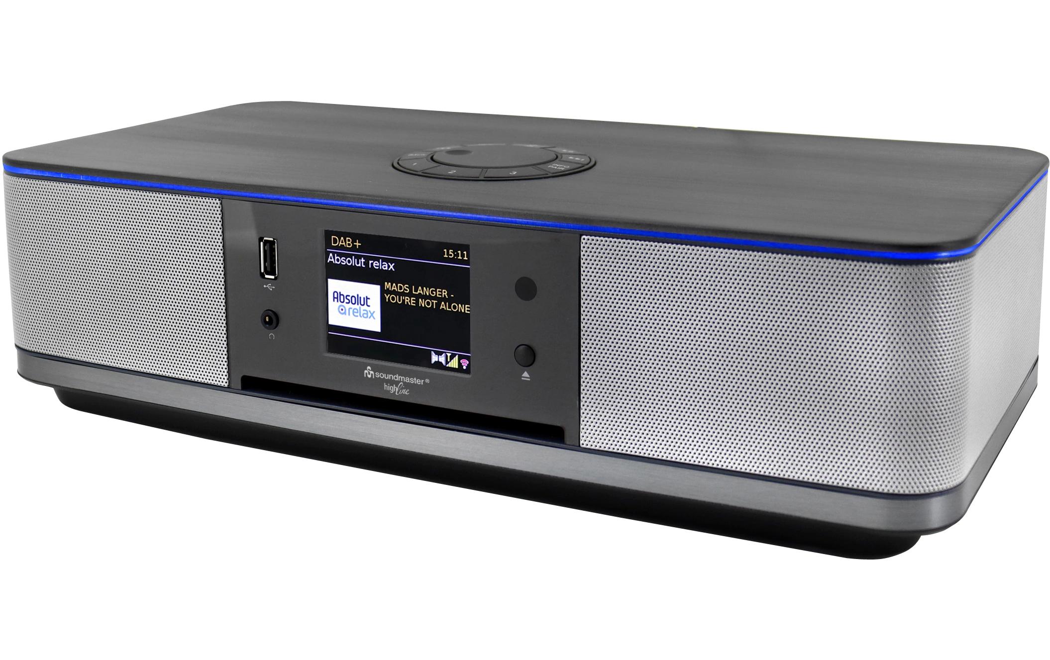 DAB+ Radio ICD2023SW Silber<br>Stereo-Musikcenter mit WLAN-Internet/DAB+/UKW-Radio, CD/MP3, USB, Bluetooth, LED-Ambientebeleuchtung, APP-Steuerung