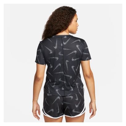 Maillot manches courtes Femme Nike Dri-Fit Swoosh Print Noir