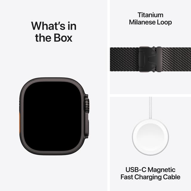 Apple Watch Ultra 2 49mm GPS+CEL (Black Titanium/Black Titanium Milanese Loop) L