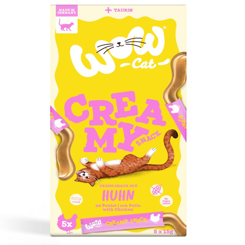 Wow Cat Creamy Snack 5 x 15 g pour chat