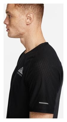 Maillot manches courtes Nike Trail Solar Chase Noir Homme