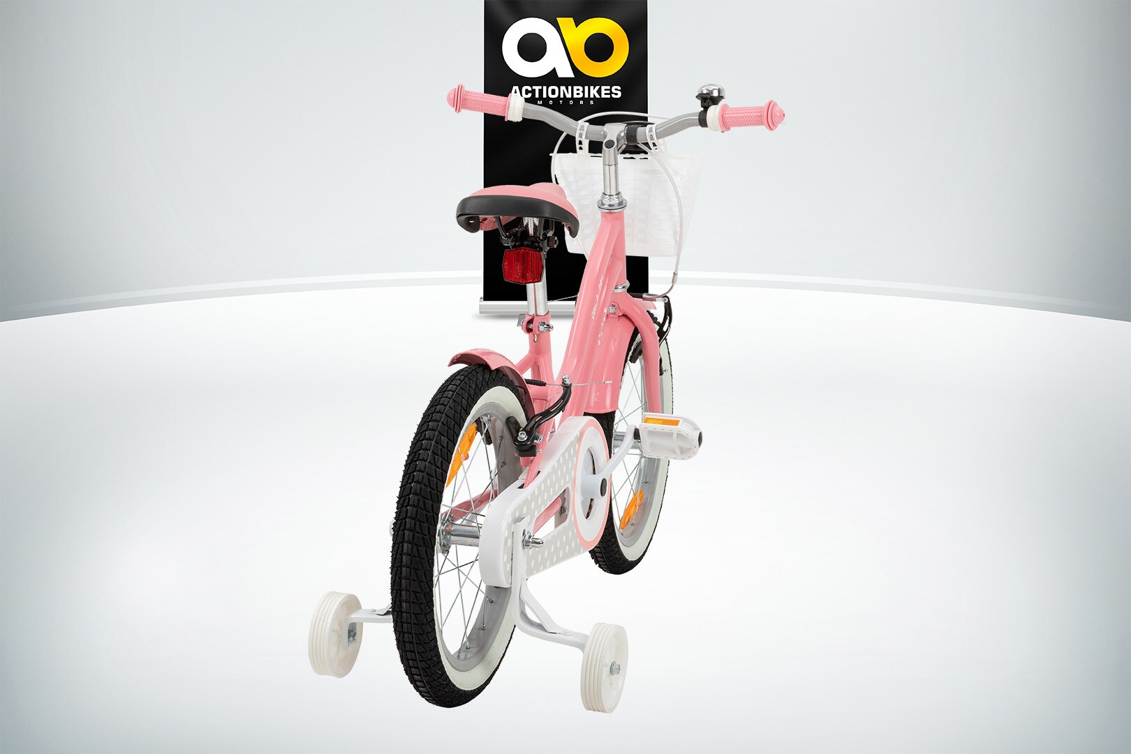 Actionbikes Kinderfahrrad Starlight 16 Zoll, Rosa, Stützräder, Fahrradkorb, Klingel, Kettenschutz (Classic)