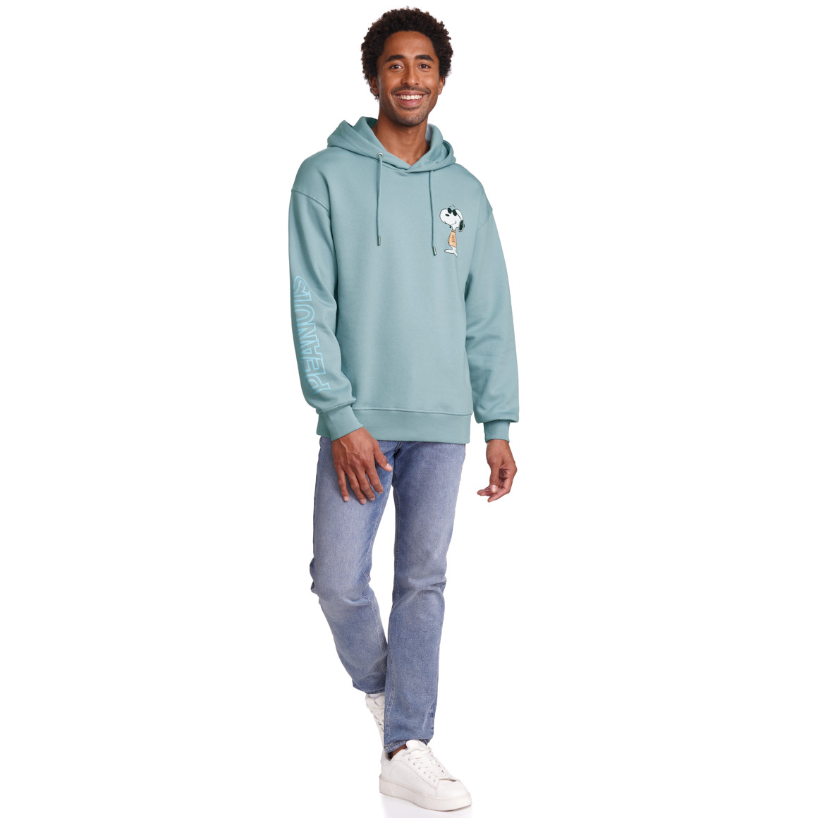 Jonas Nielsen Peanuts Hoodie mit Print hellblau