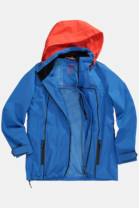 Segel-Funktionsjacke, wasserdicht, Kapuze, 2-Wege-Zipper