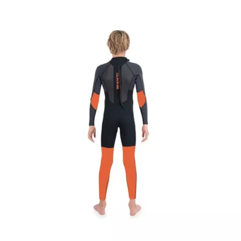 Combinaison intégrale junior DAKINE Quantum Back Zip 3/2 Flatlock Black/Orange
